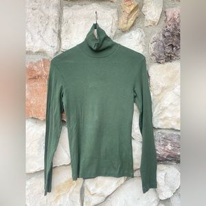 KOTN Fitted Turtleneck in Dark Olive